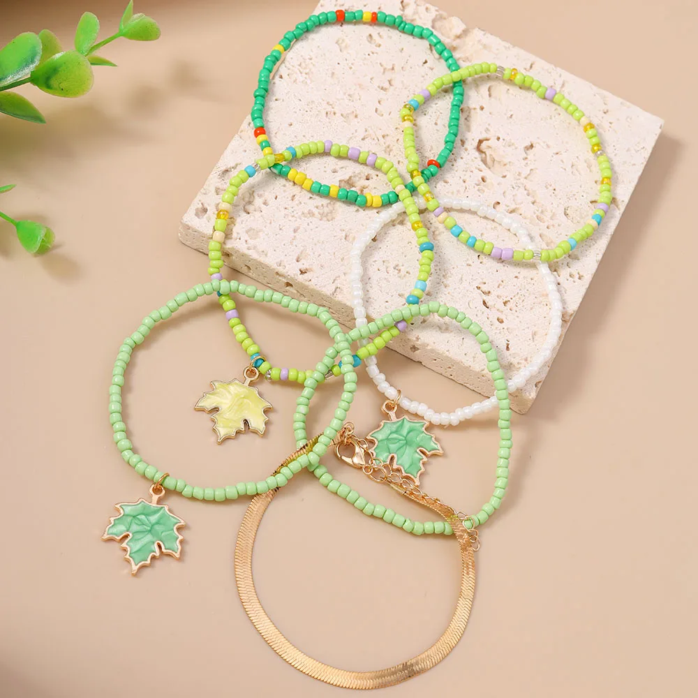 Aihua لطيف الفتيات ساكورا زهرة اللؤلؤ مطرز سوار للنساء اليدوية الاطفال الصداقة أفضل أصدقاء الهدايا مجموعات المجوهرات