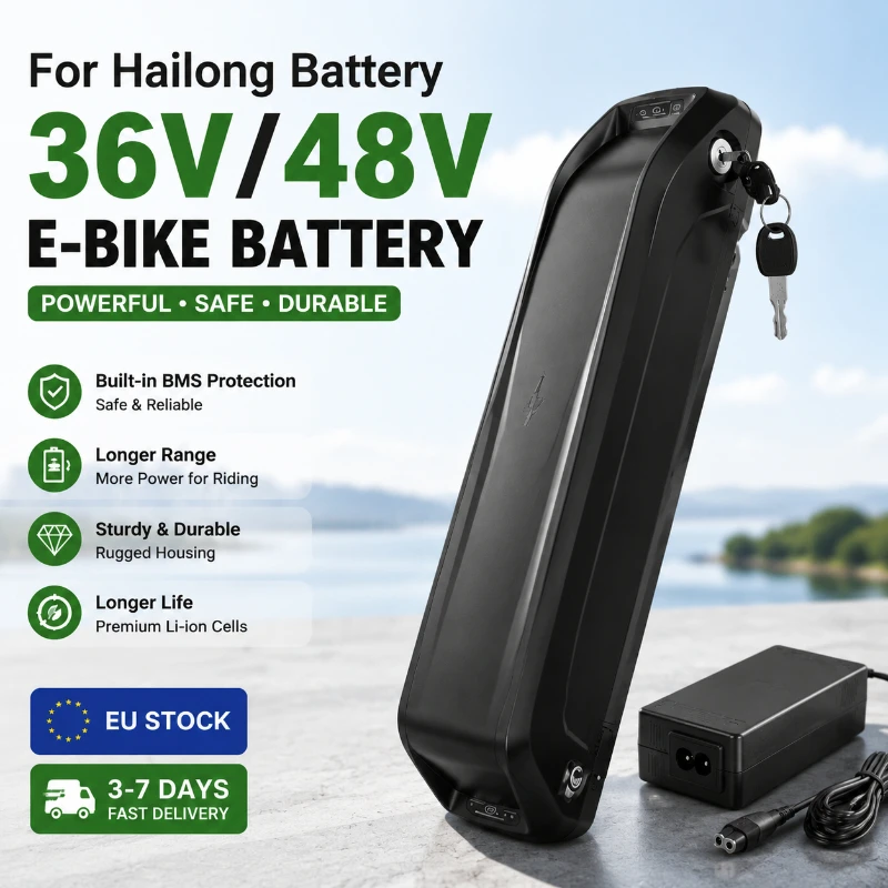 Image of EU-Lagerbestand 36V 48V 40Ah E-Bike Lithium-Akku 30A BMS für 350W 500W 750W 1000W Motor Schnelle Lieferung Ladegerät Inklusive