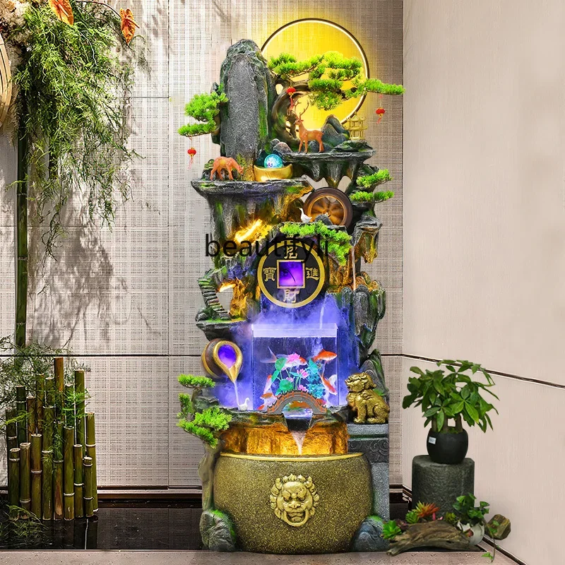 

SSFlowing water fountain ornament landing office lucky feng shui wheel rockery circulating water landscapeNew Good Luck