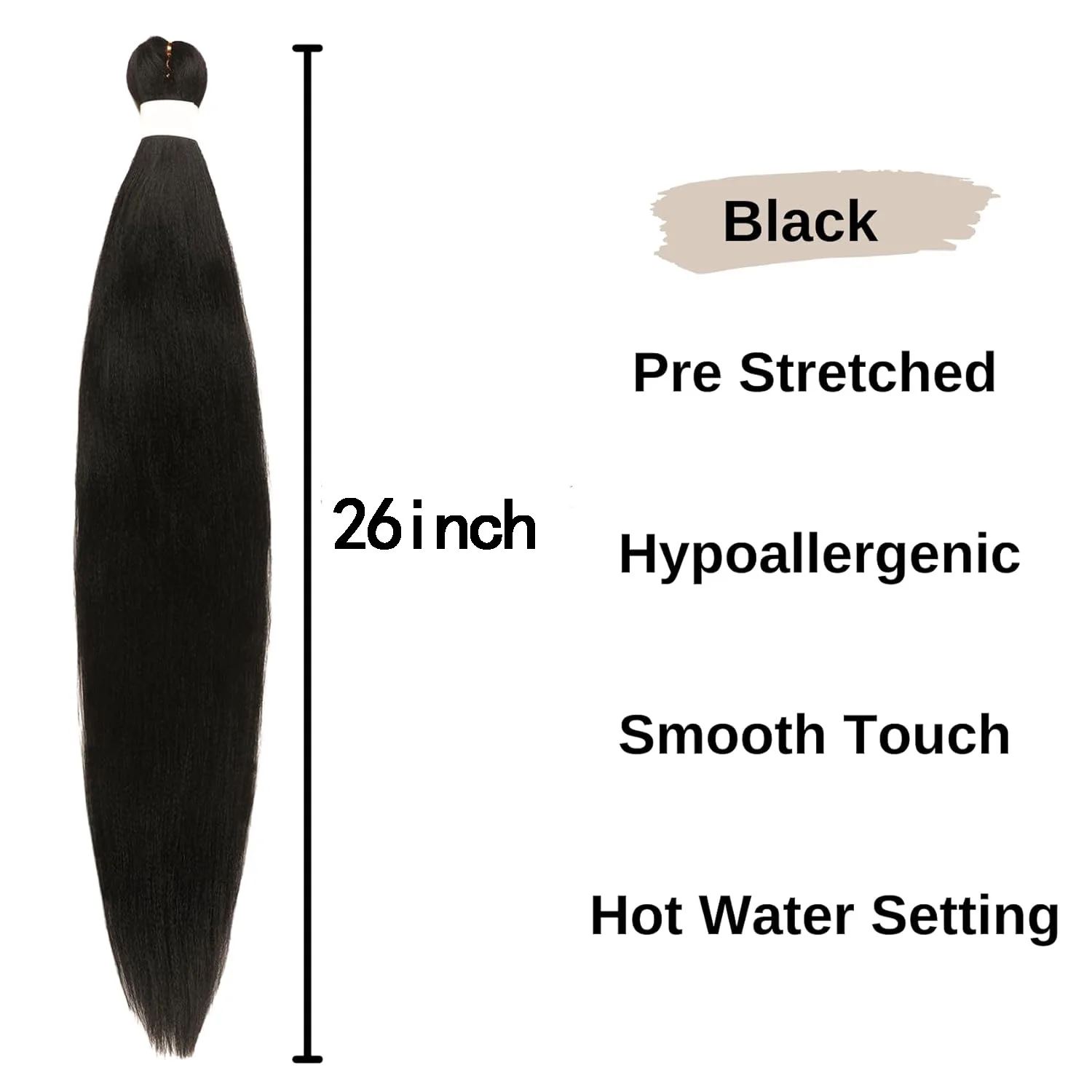 Pre Stretched Jet Black Boho Hair for Braiding