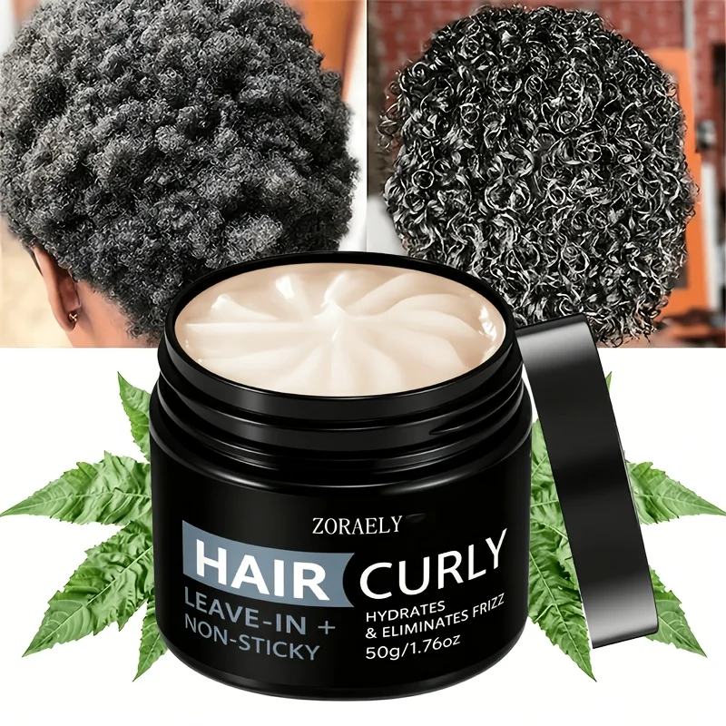 ZORAELY 3 pcs Curl Cream. Contains castor oil to create perfect curls. Tames frizz and provides long-lasting hold.150g
