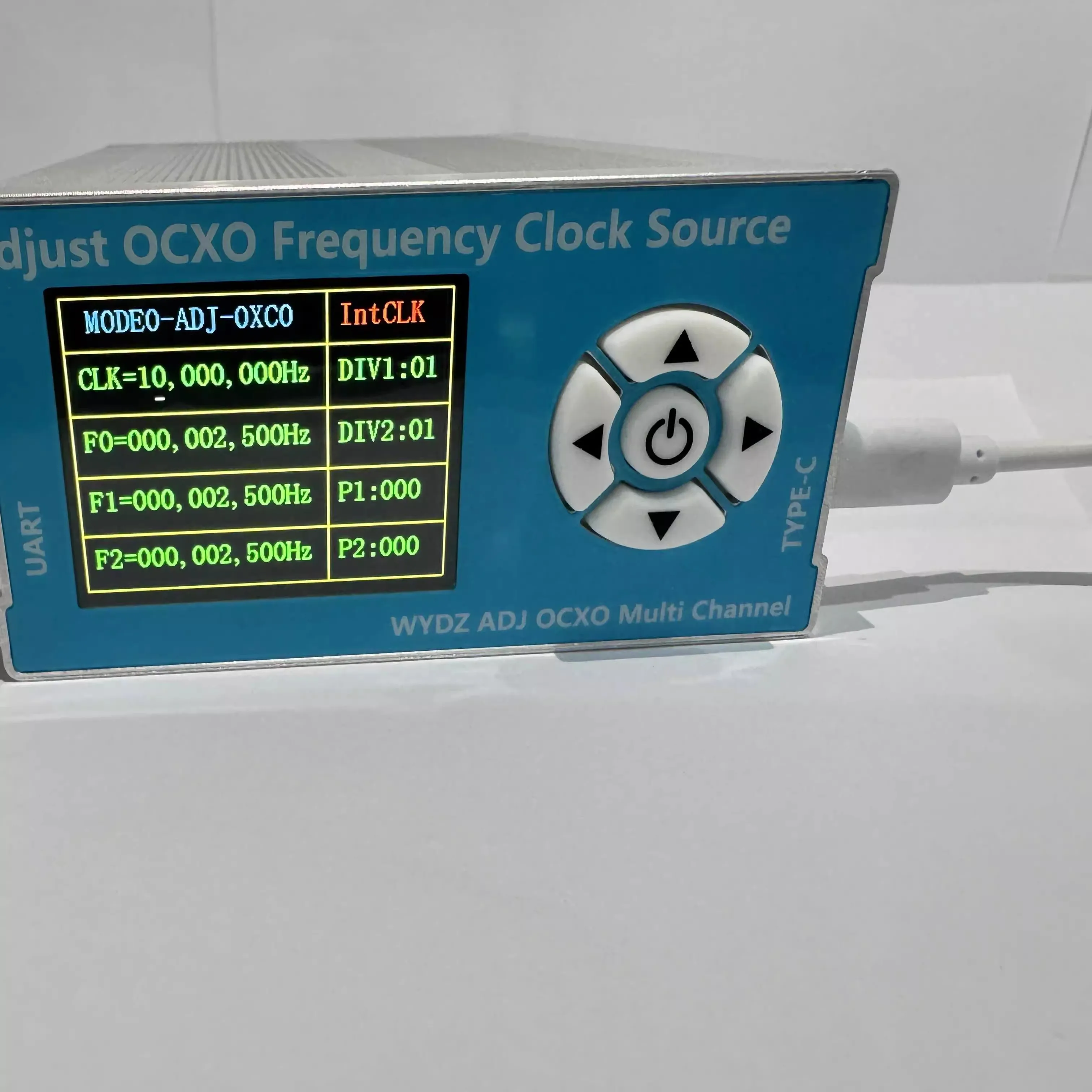 10M 0.1ppm OCXO Adjustable Frequency Standard 2.5K-200M Clock Source Module w/ SMA Female Connectors +LCD + PC software