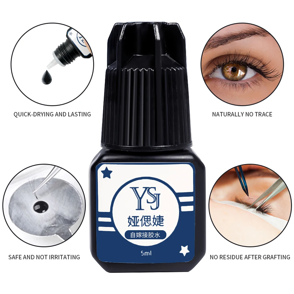 Non-irritating False Eyelash Glue Fast Drying Eyelashes Extension Glue Black Adhesive Lasting 45 Days Eye Glues Makeup Wholesale