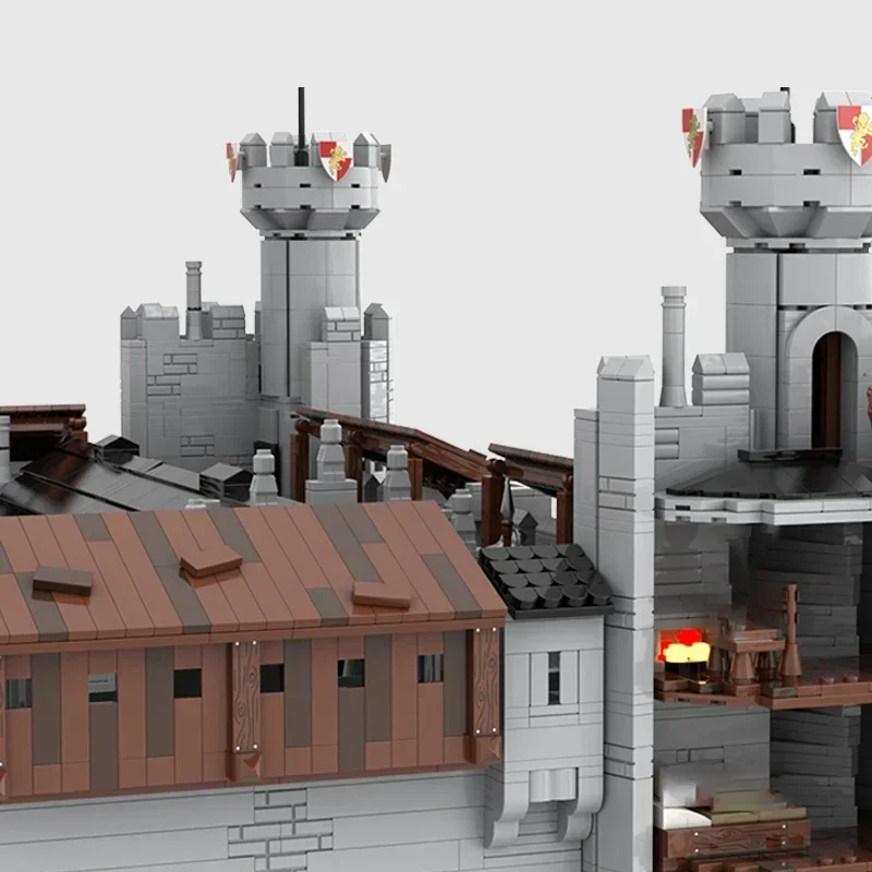 Medieval Model Moc Building Bricks Welsh Castle The Great Hall Technology Modular Blocks Gifts Christmas Toys DIY Sets Assembly