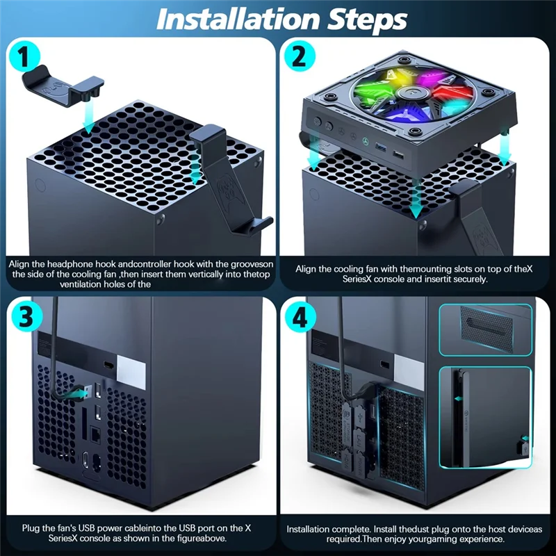 مروحة BNVN-متخصصة بشريط إضاءة ملون مقاومة للغبار لسلسلة X- تتضمن مراوحًا منخفضة الضوضاء مثبتة على علوية ومرشحات غبار