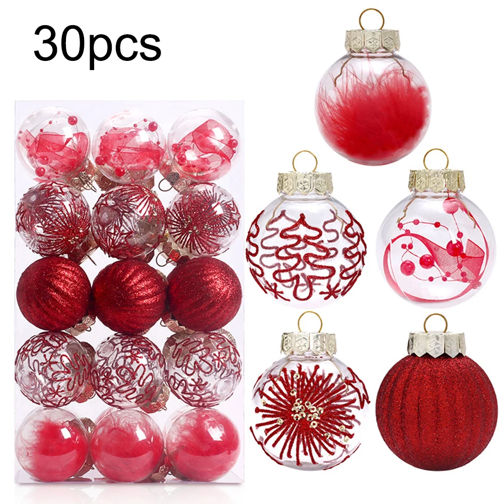 

30pcs 6cm Christmas Baubles Balls Xmas Tree Ball Bauble Hanging Home Party Ornament 2025 Navidad Natal New Year Decor