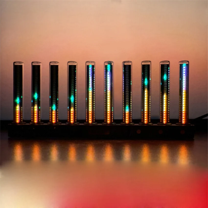 

Светодиодная лампа спектра, атмосферная лампа, управление звуком, музыкальный спектр, киберспортивная комната, настольная ритм-лампа, полноцветные светодиодные бусины