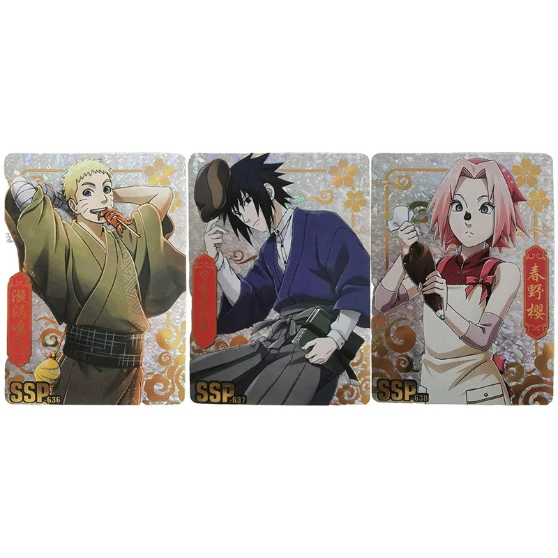 Anime NARUTO Rare SP SSP Refraction Foil Senju Hashirama Uchiha Madara Itachi Toys for boys Collectible Cards Birthday Present