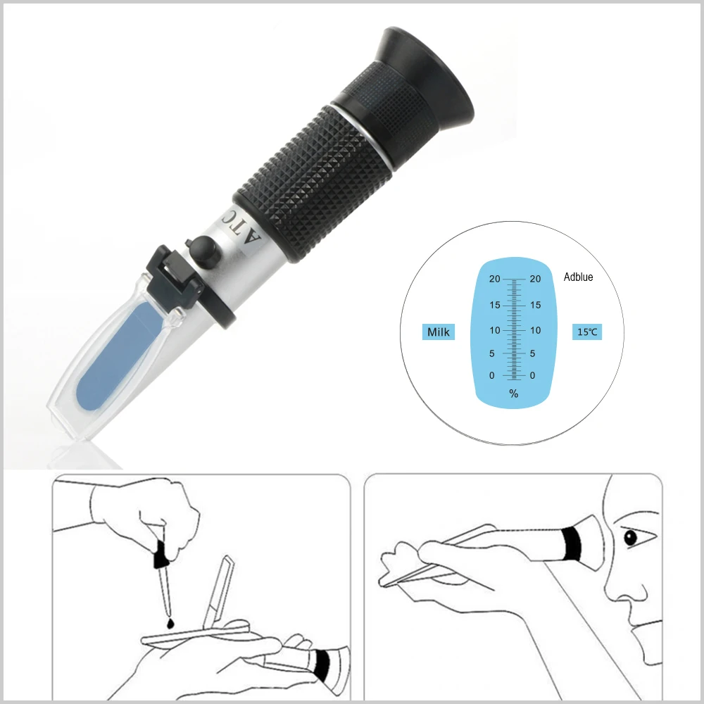 SYXLIF Milk Concentration Refractometer Milk Concentration Auto Digital Refractometer Handheld 0-20% Milk Refractometer Tester