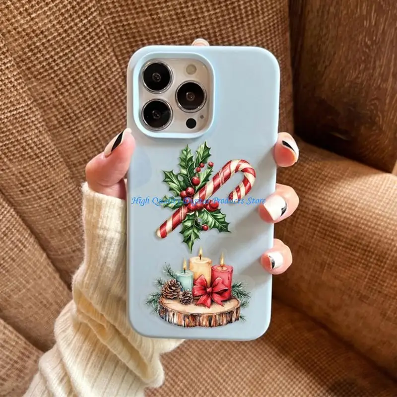 U2JEレトロスタイルのホリデーデカール50pcsクリア防水装飾ステッカー