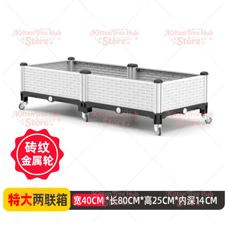 Movable Raised Garden Bed Planter Box with Wheels for Vegetables Flowers Patio Balcony Yard