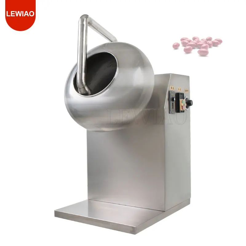 Automatic Sugar Coated Gummy Bear Candy Small Peanut Burger Coating Machine