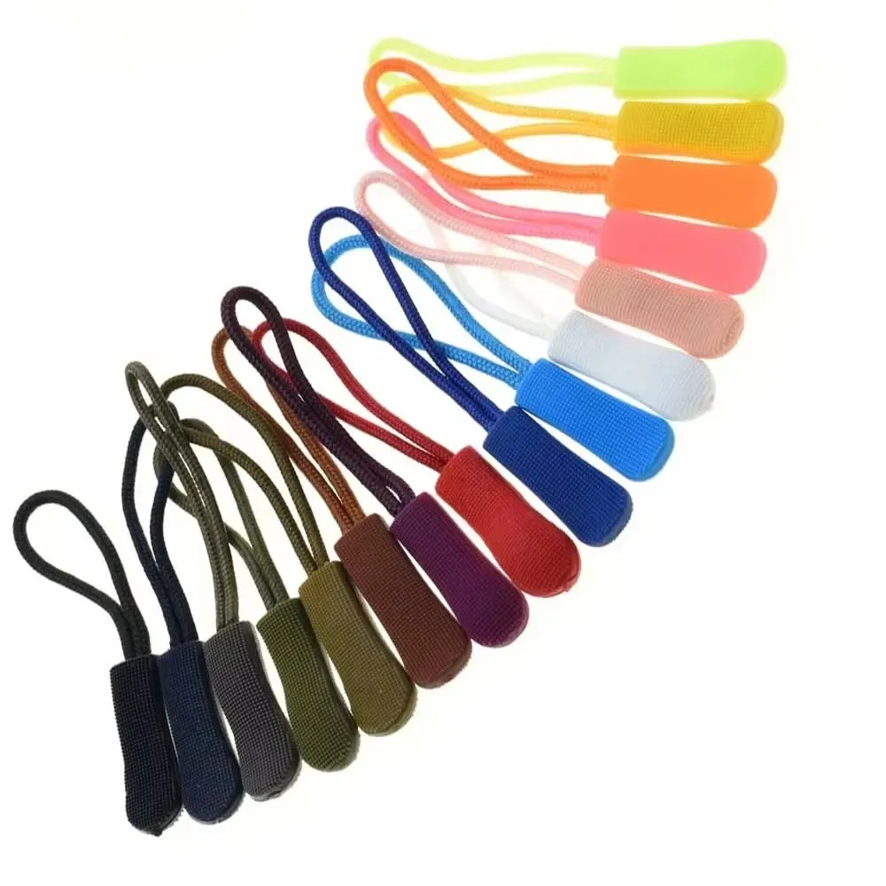 New 10/50pcs Zipper Pull Puller End Fit Rope Tag Replacement Clip Broken Buckle Fixer Zip Cord Tab Travel Bag Suitcase Tent