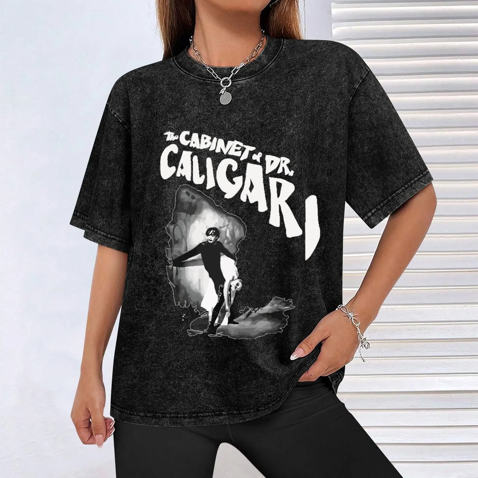 The-cabinet-of-Dr-Caligari- Camiseta anime camiseta verão top vintage anime camisa para um menino camiseta masculina