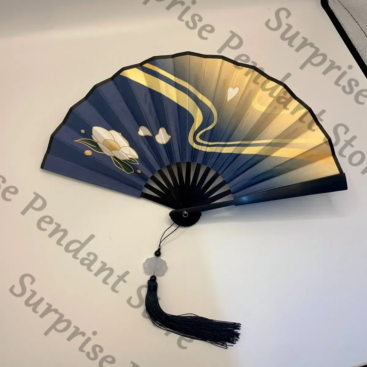 البيع المسبق - Genshin Impact Game Ambitus Kamisato Ayaka مروحة قابلة للطي مطبوعة مزدوجة الوجه كوس مستوى المظهر العالي