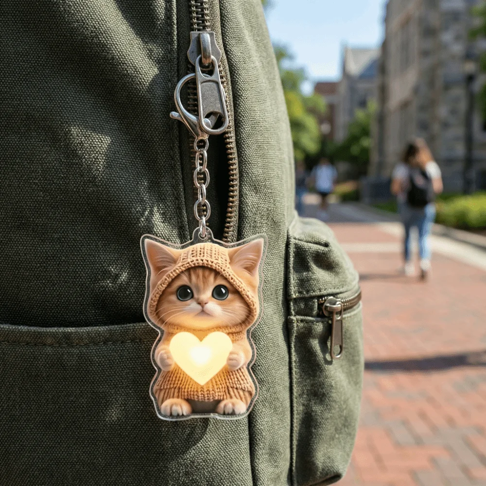 

Keyring Mini Cat Acrylic Pendant 2D Hedgehog Cat Keychain Decoration Cute Hanging Ornament Jewelry Gift