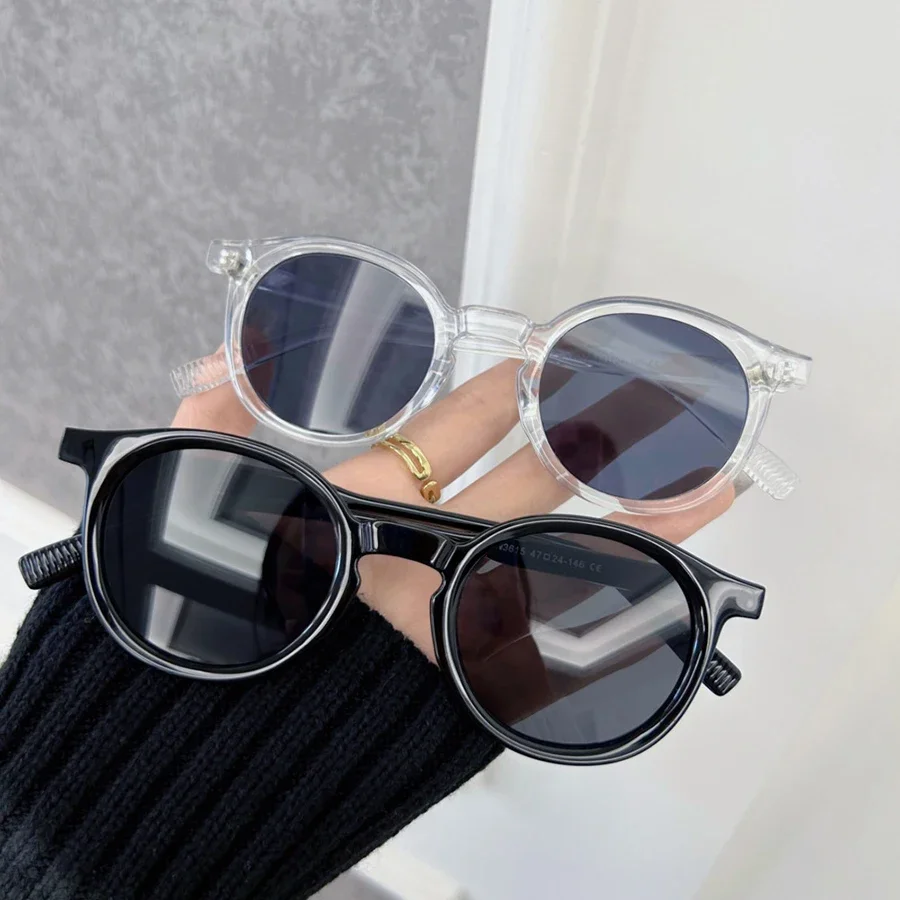 Okrągłe okulary przeciwsłoneczne w stylu vintage Kobiety Mężczyźni Moda Retro Okulary przeciwsłoneczne Kobieta Mężczyzna Lustro Moda Podróż Punk