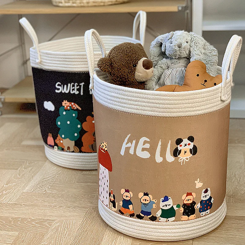 

2023 Foldable Laundry Basket for Dirty Clothes for kids baby Toys Felt Large Storage Hamper Kids Baby Home Organizer