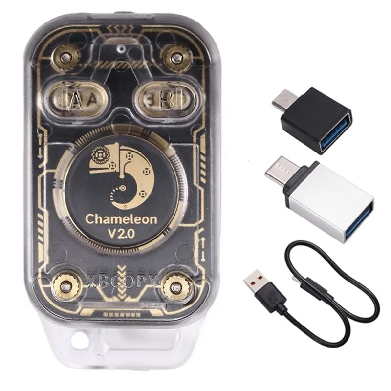 【ELEVATE LIFE】Chameleon V2.0 RFID Smart Chip Reader Emulator+ UID Card Decoder 10XCUID Card/UID Keychain ID IC 125K 13.56Mhz NFC