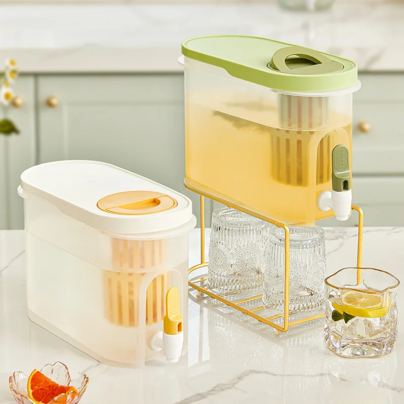 

Новый кувшин для холодной воды большой емкости, чайник для холодной воды с краном в холодильнике, диспенсер для льда, напитков, холодильник