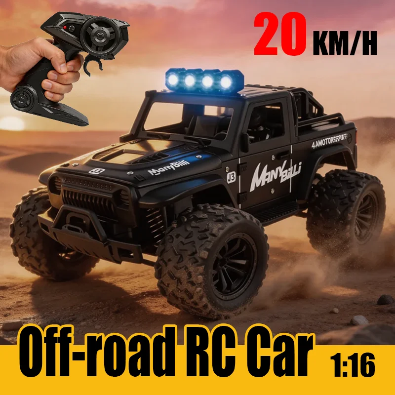 

Hot 1:16 RC Car Alloy Off-road Remote Control Vehicle High-speed Climbing Capable For All Terrain 4WD Independent Shock Absorber
