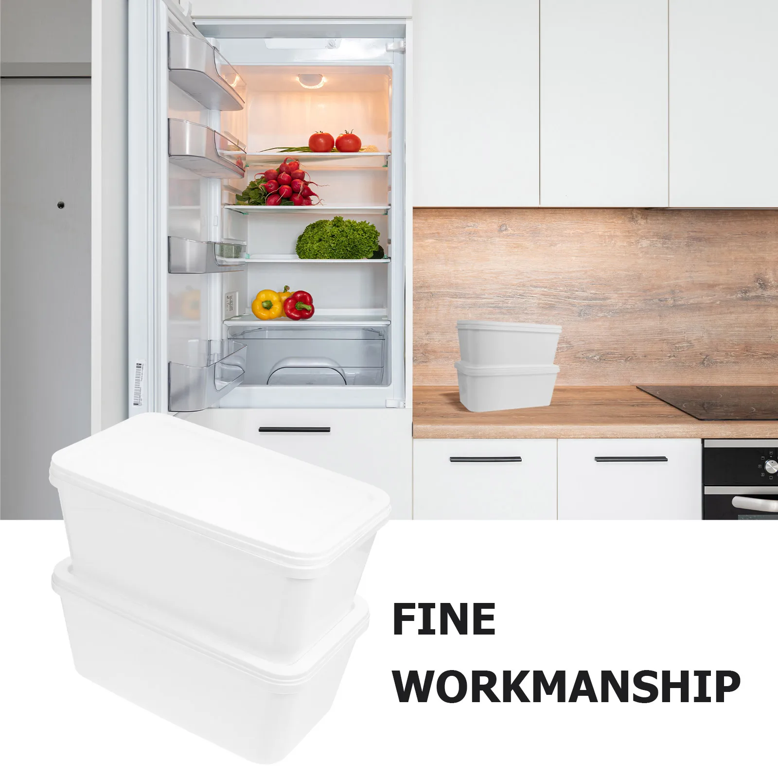 

2Pcs IceCreamBoxes FreezerStorageContainers DessertTubs DurableMaterial MultiFunctional MoldCake NoodleStorage EasyTakeOut