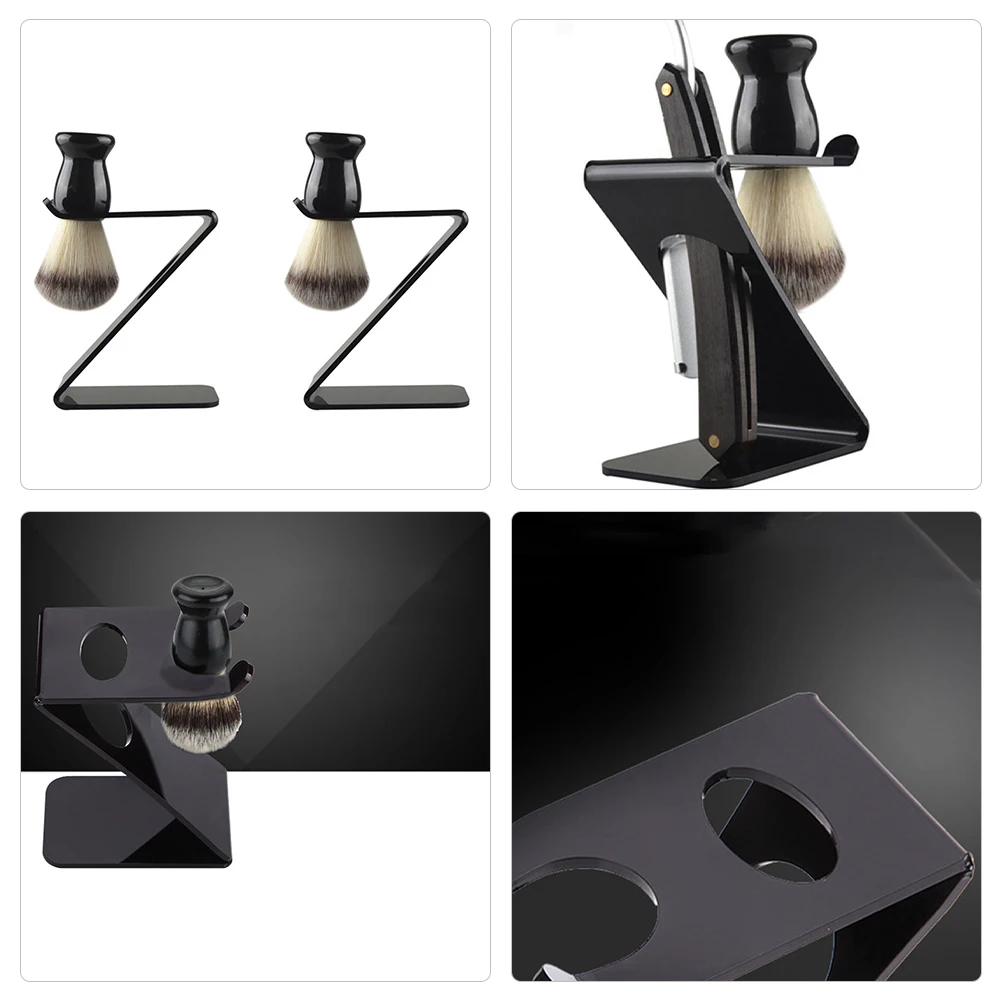 かみそりスタンドシェービングブラシホルダーオーガナイザー男性用バスルームデスクトップ収納ラックシェービングブラシディスプレイスタンドトラベルグルーミング