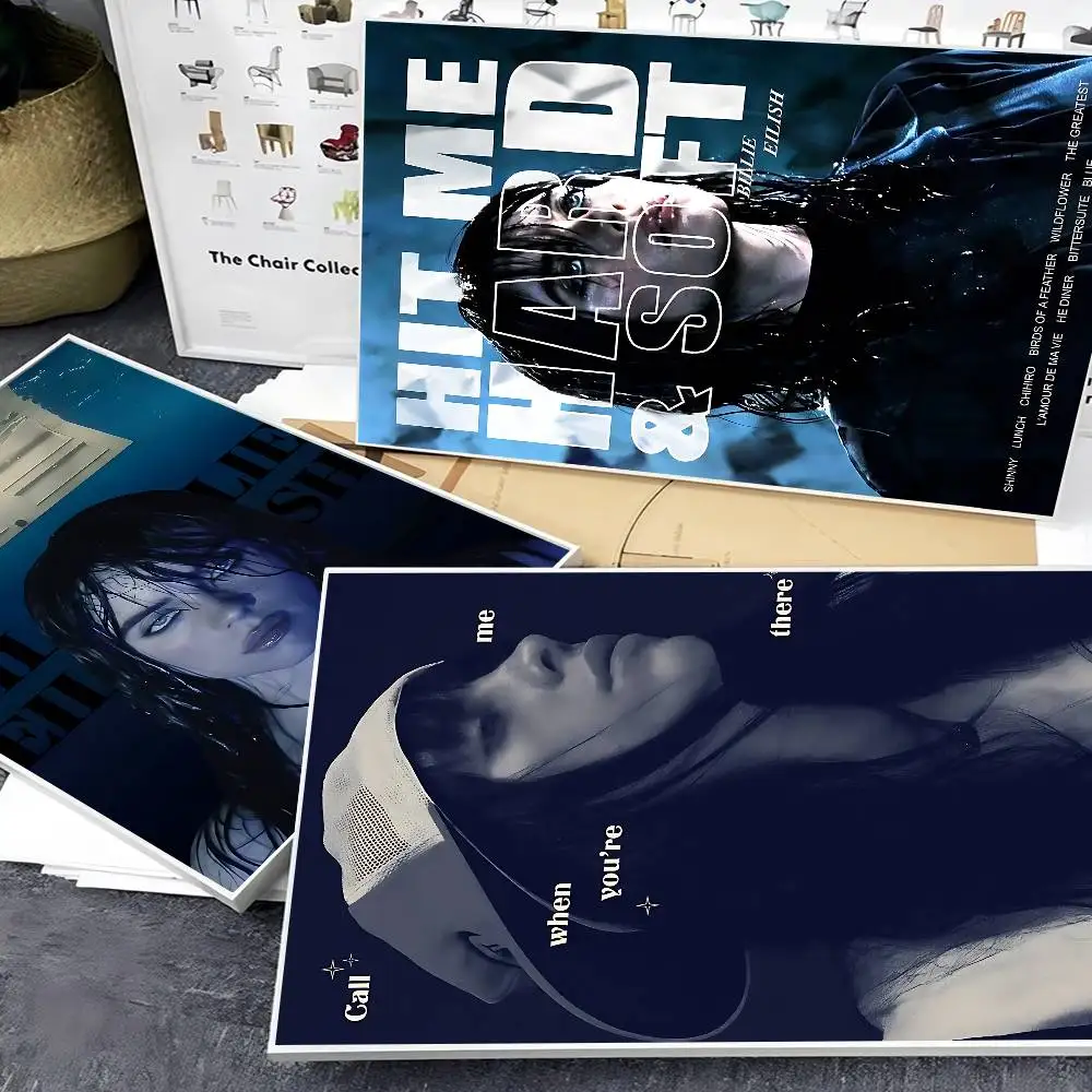 ضربني الصلب والناعم B- BillieS أنيمي الملصقات لزجة الديكور اللوحة جدار الفن ورق الكرافت الأبيض جدار ديكور