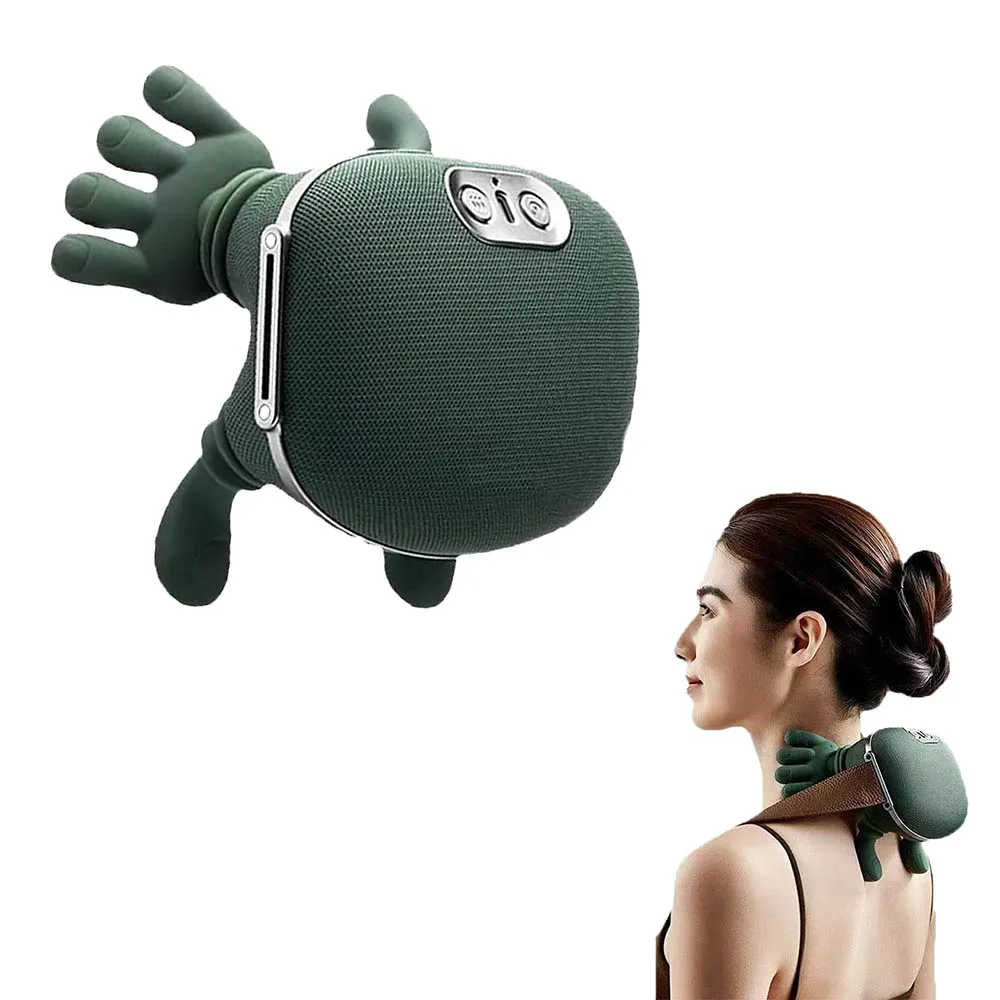 

USB 4D-массажер для шеи с 3 массажами и 2 уровнями нагрева, имитация массажа рук, глубокий массаж для облегчения боли и расслабления мышц