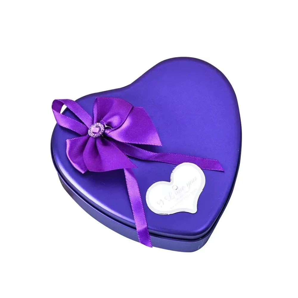 Heart Shaped Iron Box Eternal Flower Valentine\'s Day Gift Soap Flower Simulation Rose Bouquet Gift Box Set A for My Girlfriend