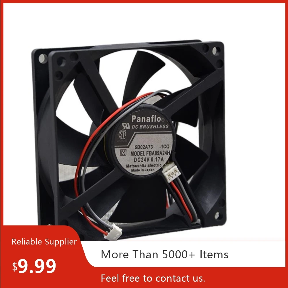 

Вентилятор 92 мм FBA09A24H для Panaflo 9 см 9025 DC 24 В 0,17 А Охлаждающий вентилятор, 2900 об/мин, 56,8 куб. футов в минуту для серверов и преобразователей