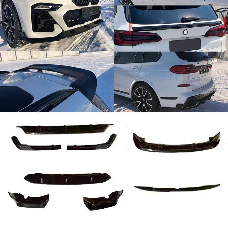 Applicable For 19-22 Style X7 Sports G07 Black Warrior Body Kits Spoiler Front Lip Rear Lip Roof Spoiler Center