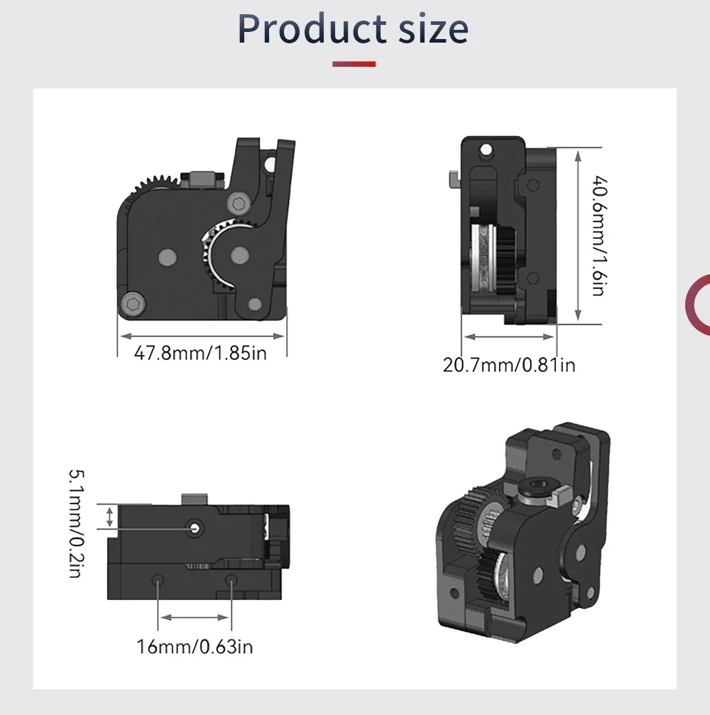 Upgrade All Metal Extrusion Dual Gear for K1C, K1, K1 MAX Without Motor Mechhine Kit Double Gears Drive Extruder k1 max Upgrades