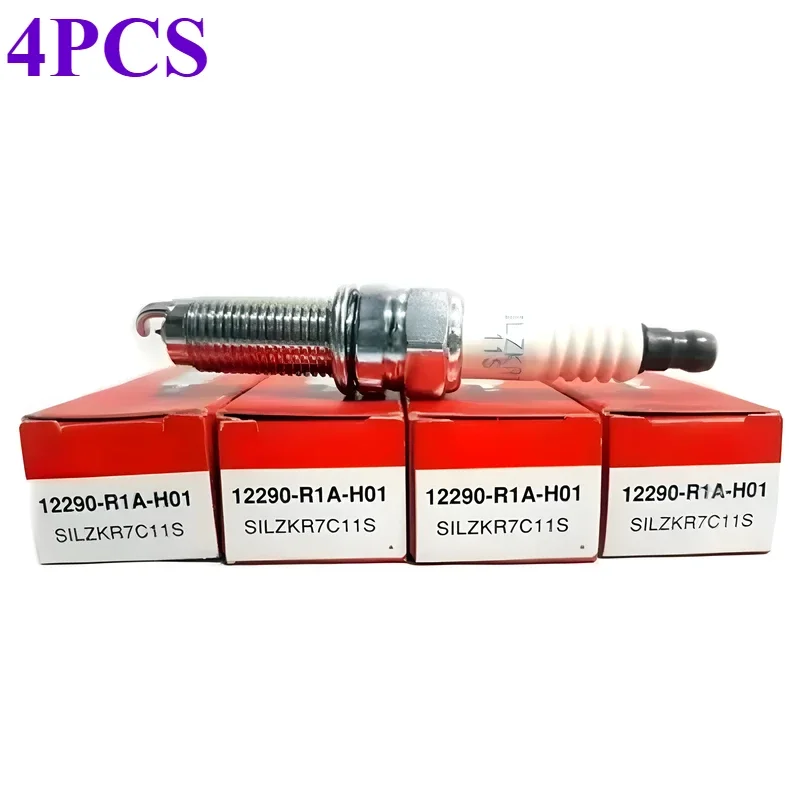 

4Pcs 12290-R1A-H01 SILZKR7C11S IridiumSpark Plug for Honda CR-V XR-V VEZEL Accord Crider Civic Jade SPIRIOR1.8L 2.0L