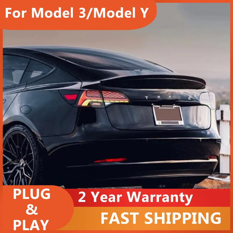

Автомобильные аксессуары для Tesla Model3 Задний фонарь Model Y Задний фонарь Model3 Задний фонарь DRL Противотуманный тормозной сигнал поворота заднего хода