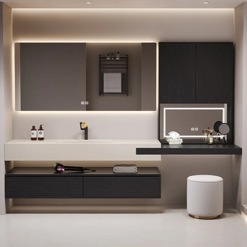 Mueble de baño con decoración de belleza, salón transparente, armario interior de moda creativo único, colchones grandes, muebles que ahorran espacio