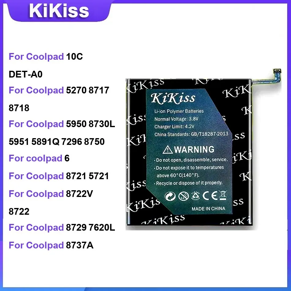 Battery For Coolpad 10C 5270 /6/ 5721 7620L/8737A /9150W/ B770S/C3701A/C103/VCR-A0/S1/CPLD-225/K2 Max/K2 /3/V1/X7/Y82-900