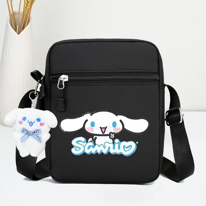 Hello Kitty Cinnamoroll Kuromi Canvas Bag Student Women Handbag ShoulderBag Diagonal Messenger Crossbody Bags Girl Pouch Bolsas