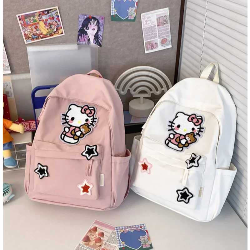 Sanrio Hello Kitty schattige en lieve studentenschooltas cartoon vrijetijdsreizen lichtgewicht rugzak met grote capaciteit