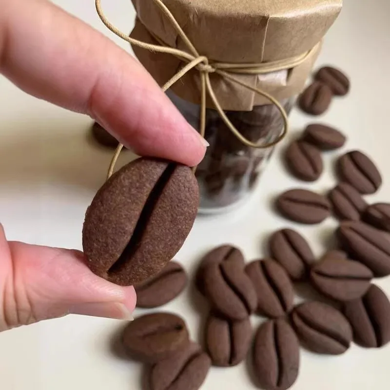 Coffee Bean Shape Cookie Stamp Mold Coffee Bean Biscuit Mold Baking Decor  Cartoon 3D Press Cookie Molds DIY Baking Tool
