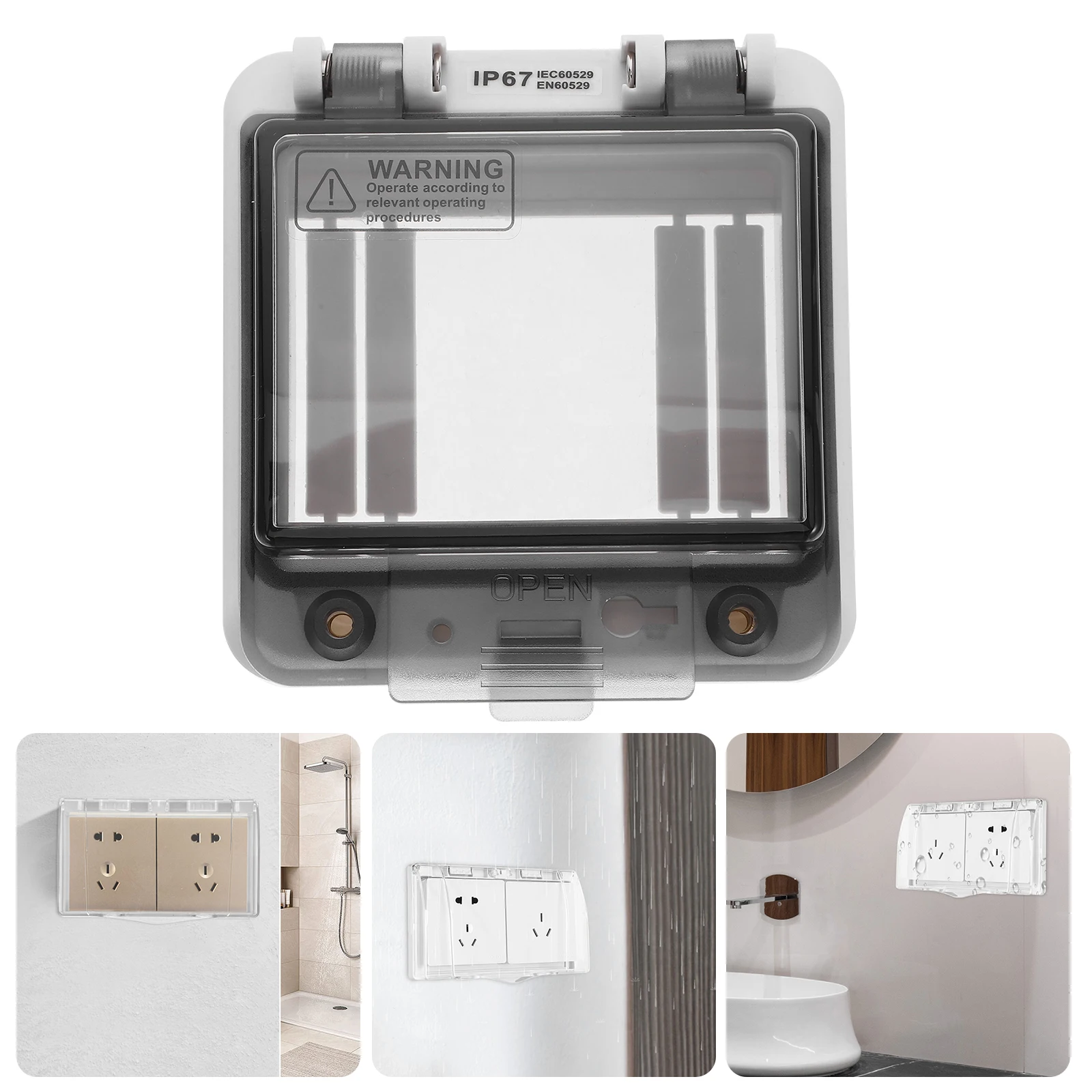 

Electronic Junction Waterproof Circuit Breaker Cover Transparent Power Distribution Protective Box Small Breaker