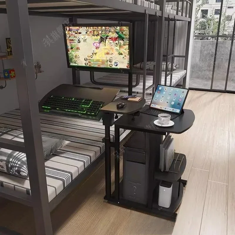 Bedside Lazy Computer Desk Lying Playing Computer Rotating Home Table Game LIVE Moving Belt Wheel Suspension Lift