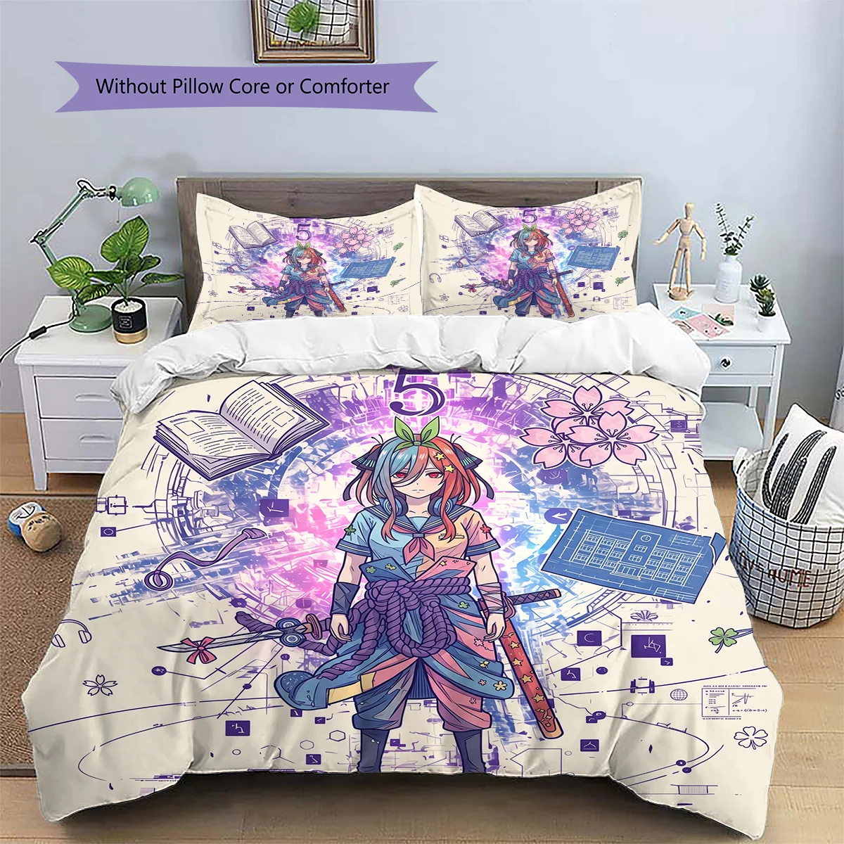 The Quintessential Quintuplets Pillowcase & Duvet Cover Set | Premium Printed Bedding | Gift for Fans YUN6511