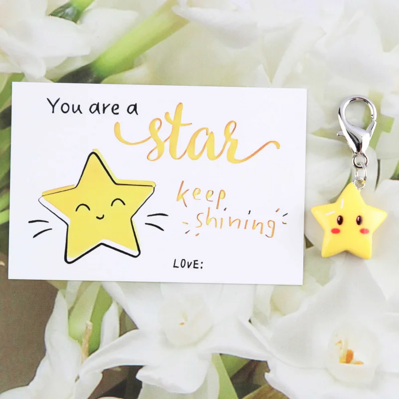 20Set“You are a star，Keep shining”Inspirational Greeting Card Set|Pocket Hug Card Emotional Support Gift|Comes with a cute star