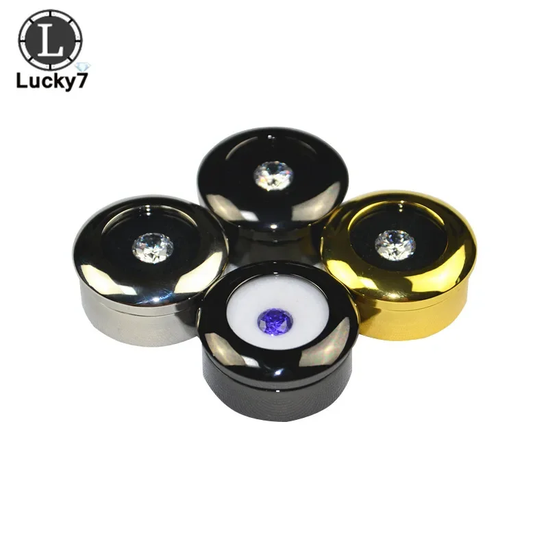 10pcs/lot Round Stainless Steel Bare Stone Display Box Gem  Cases High Quality Metal Stone Storage Organizer Gift Box 3*1.7cm