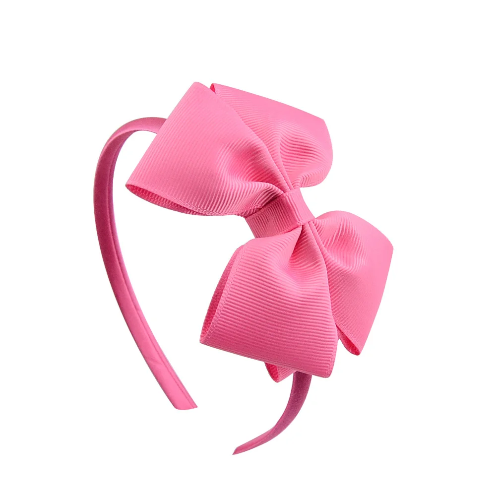 1Piece Solid colors Cute Bowknot Hair Band For Baby Girls Ribbon Handmade Hair Bows Hairbands Headband Headwear Hair Accessories