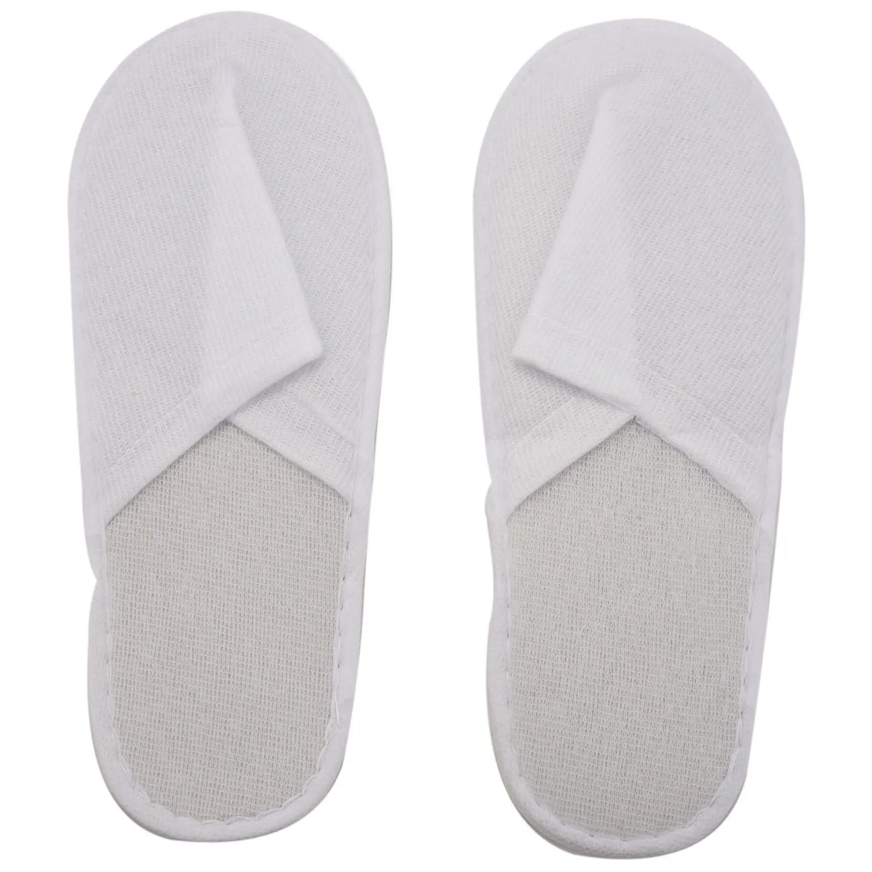 Disposable Slippers,12 Pairs Closed Toe Disposable Slippers Fit Size for Men and Women for Hotel, Spa Guest Used, (White)