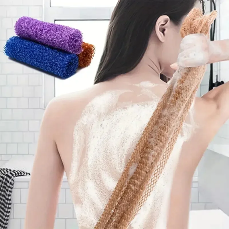 1pcs African Exfoliating Sponges Towel Mesh Bath Scrub Washcloth Double Side Wash Bath Loofah for Smooth Skin Back Shower Scrubb view 2