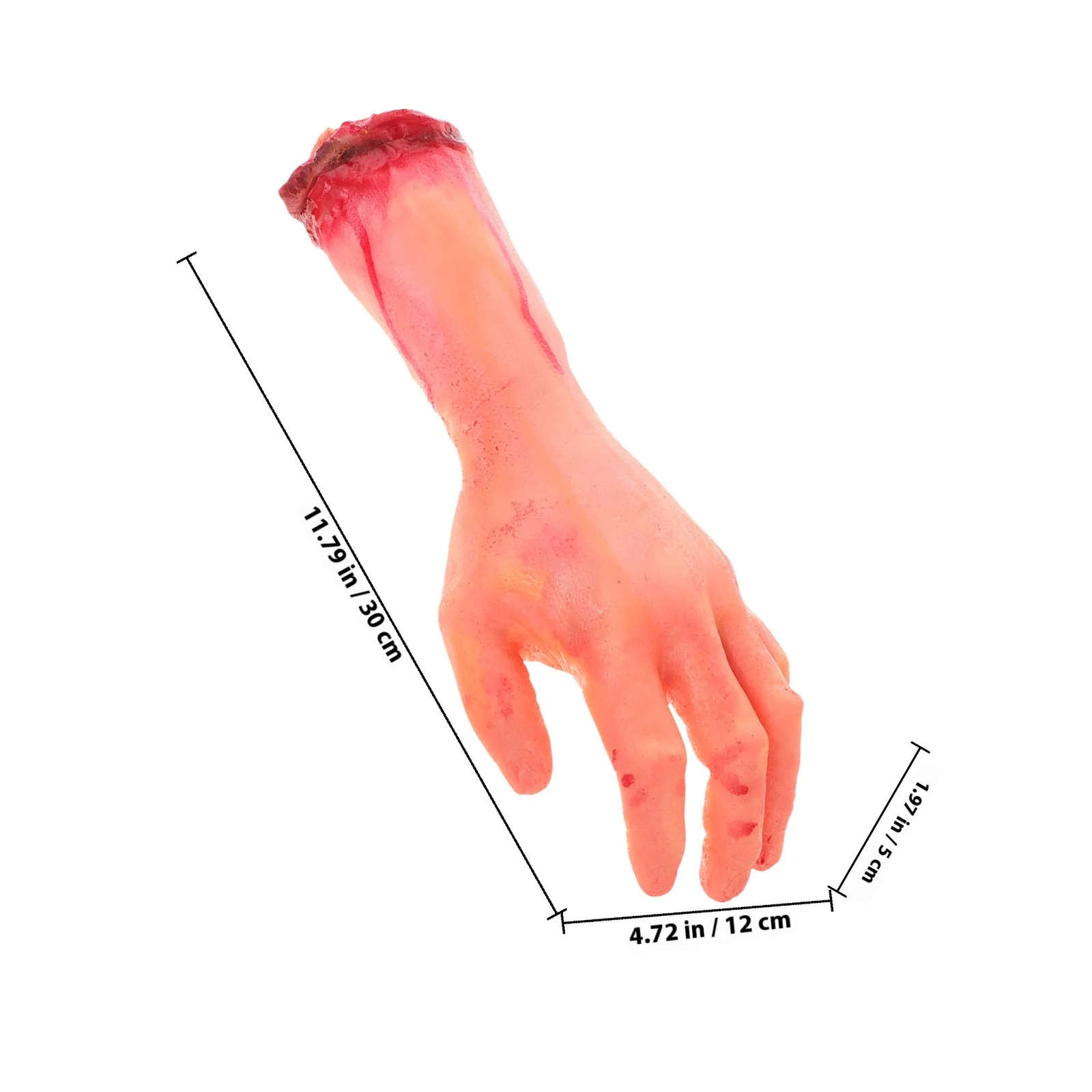 2 قطعة اليد وهمية الدموي هالوين خدعة الدعائم للزينة مسكون مقلد الجسم جزء المزحة لوازم هدايا الحفلات #5