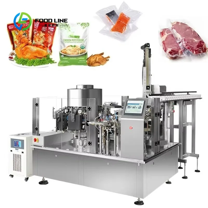 Customized Multifunctional Fully Automatic  Beef Filling and Sealing Meet Vacuum Packing Packaging Machine
